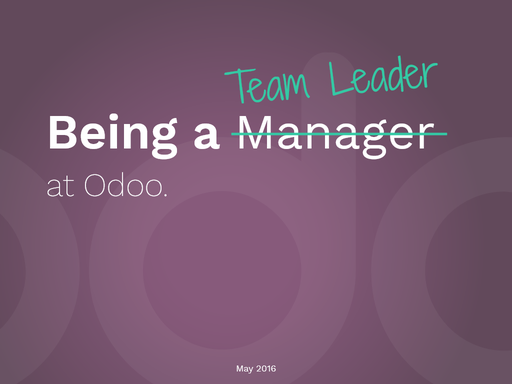 Being a manager at Odoo