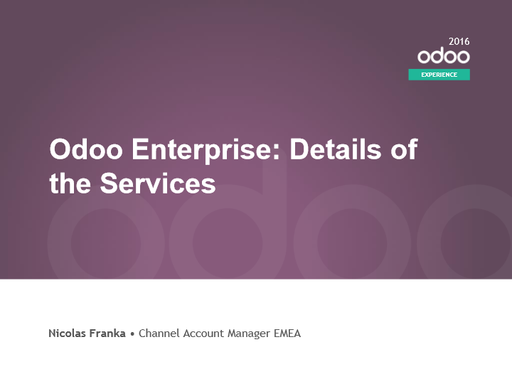 Odoo Enterprise: Details of the Services and SLA